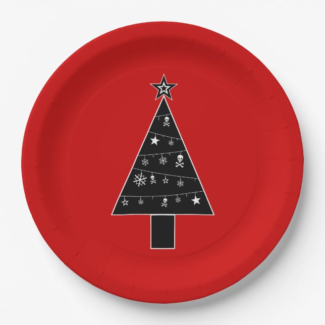 Plato De Papel Árbol navideño de DOOM (Anverso)