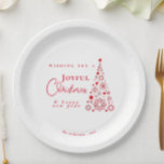 Plato De Papel Árbol navideño rojo festivo<br><div class="desc">Eleva tus celebraciones festivas con el diseño de estos Navidades festivos Red Tree - el toque perfecto de elegancia para la temporada de fiestas. Haz que la alegría de dar aún más memorable mientras personalizares esta encantadora bodega para una celebración verdaderamente especial de Navidades. Deguste a la temporada con un...</div>
