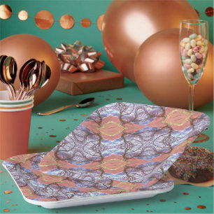 PLATO DE PAPEL ÁRBOLES