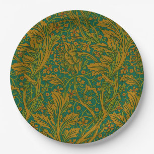 Plato De Papel Arcadia Vintage de William Morris totalmente sin c