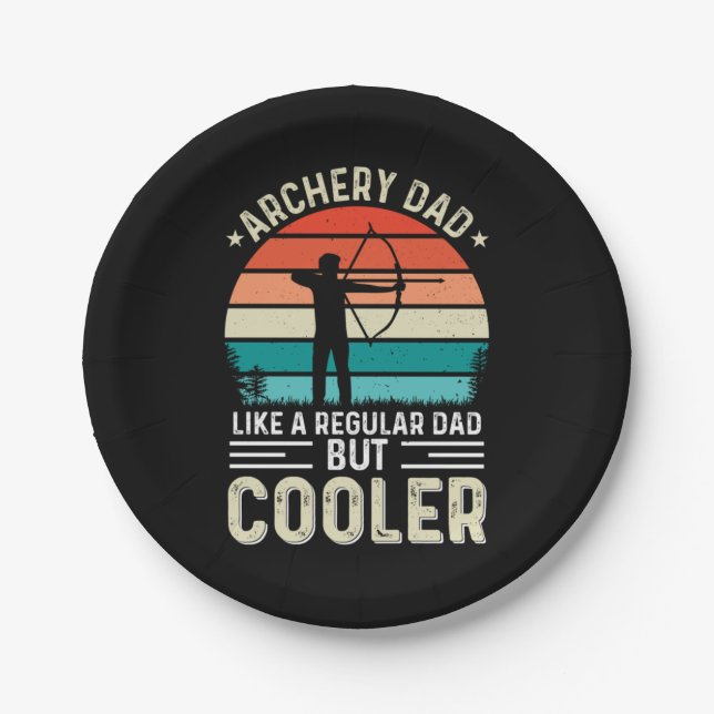 Plato De Papel Archery Dad (Anverso)