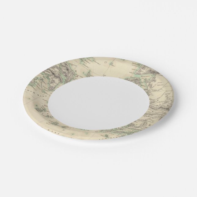 Plato De Papel Archipiélago griego antiguo (Angular)