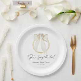 Plato De Papel Arco de boda Ella se casa Despedida de soltera