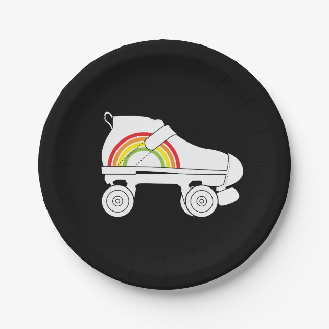 Plato De Papel arco iris de quad (Anverso)