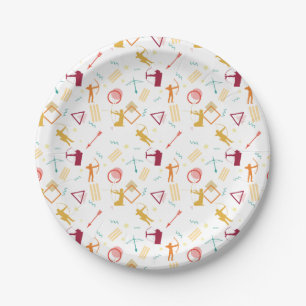 Plato De Papel Arco masculino - Patrón de arco y flecha de los ni