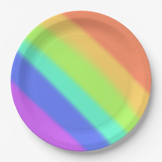 Plato De Papel Arcoíris (Anverso)