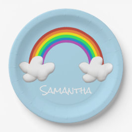 Plato De Papel Arcoiris