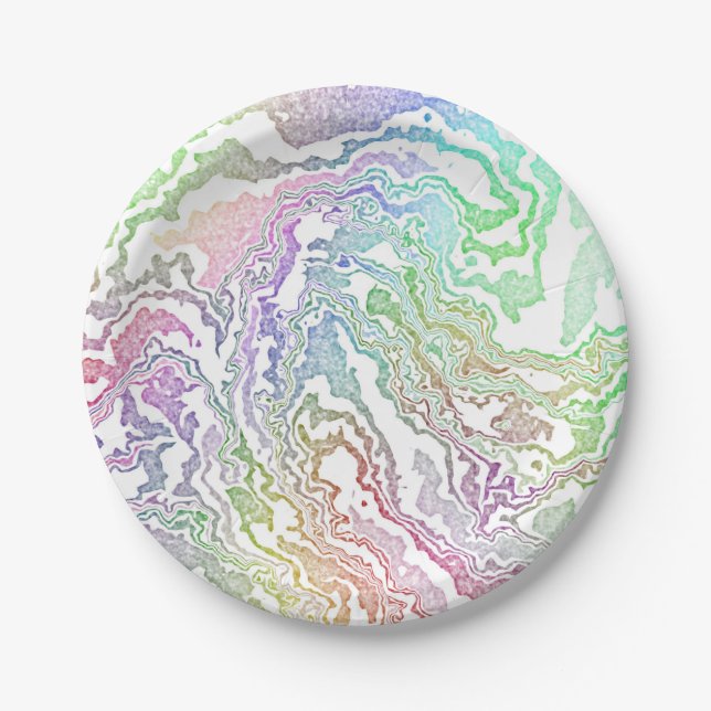 Plato De Papel Arcoiris martirizado (Anverso)