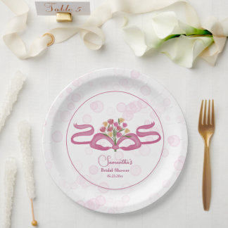 Plato De Papel Arcos y Ramilletes Florales Barra de Floración Des