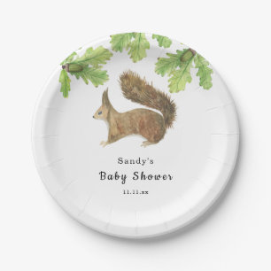 Plato De Papel ardilla - Baby Shower