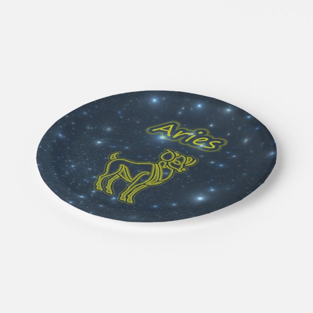 Plato De Papel Aries brillante (Angular)