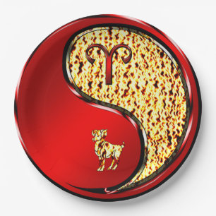 Plato De Papel Aries el Carnero
