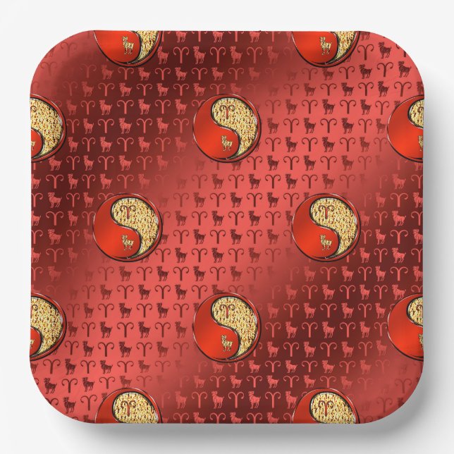 Plato De Papel Aries el Ram (Anverso)