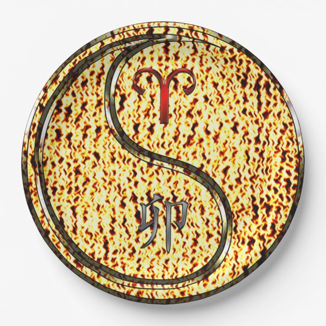 Plato De Papel Aries & Fire Rabbit (Anverso)
