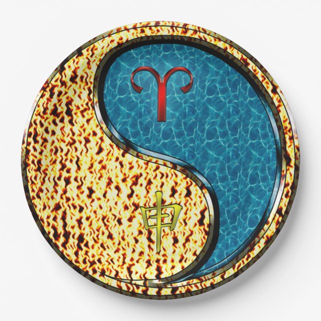 Plato De Papel Aries & Water Monkey (Anverso)