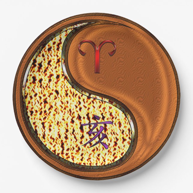 Plato De Papel Aries & Wood Boar  (Anverso)