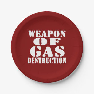 Plato De Papel Arma De Destrucción De Gas
