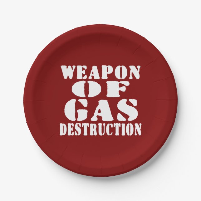 Plato De Papel Arma De Destrucción De Gas (Anverso)
