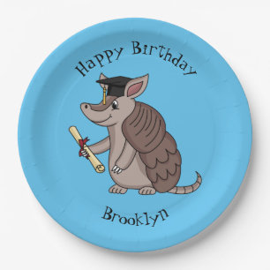 Plato De Papel Armadillo cúbico con personalizado de tapón de gra