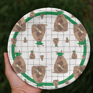 Plato De Papel Armadillo - Eagle Green