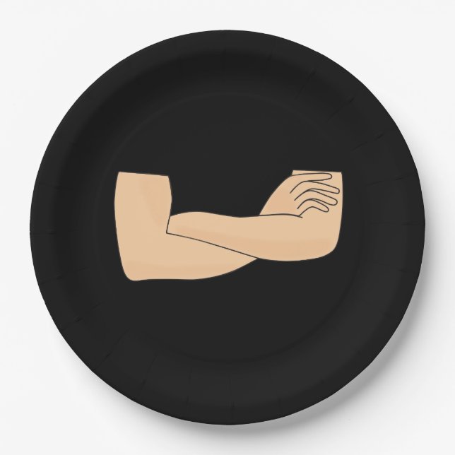 Plato De Papel Armas cruzadas (Anverso)