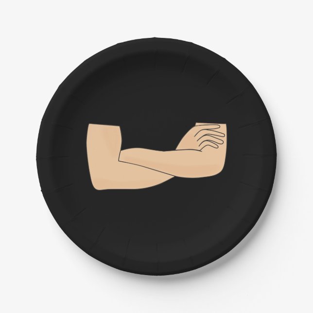 Plato De Papel Armas cruzadas (Anverso)