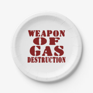 Plato De Papel Armas De Destrucción De Gas