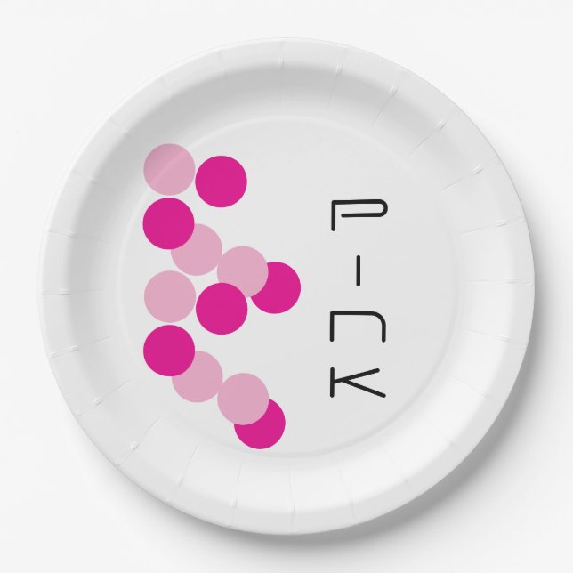 Plato De Papel Armoniosa fusión rosa (Anverso)