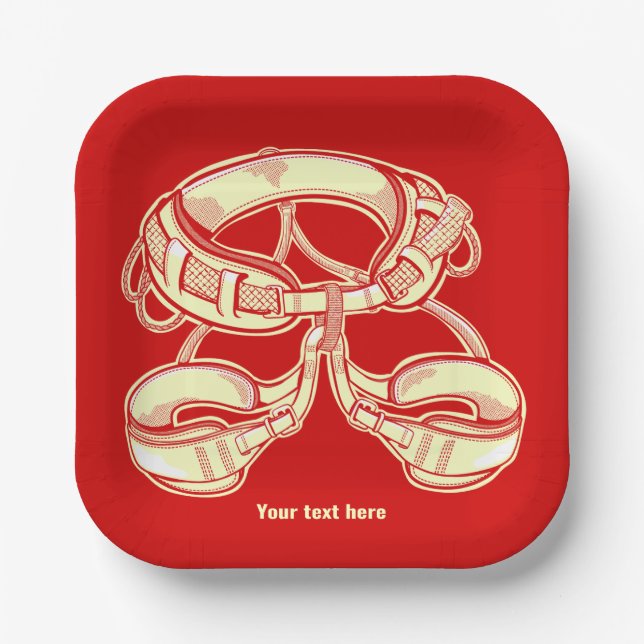 Plato De Papel Arnés de escalada de rocas (Anverso)