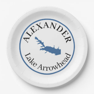Plato De Papel Arrowhead de Lago Personalizado