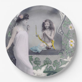 Plato De Papel Art Nouveau Valentine de 1904
