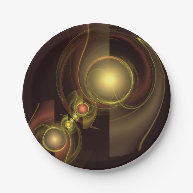 Plato De Papel Arte abstracto de conexión íntima (Anverso)