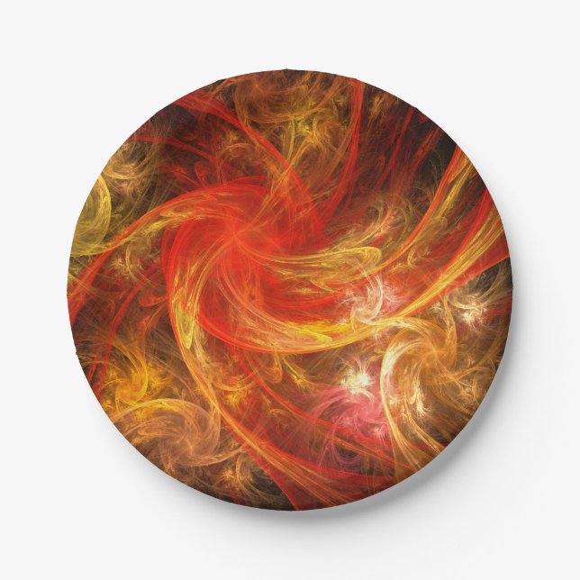 Plato De Papel Arte abstracto de Firestorm (Anverso)