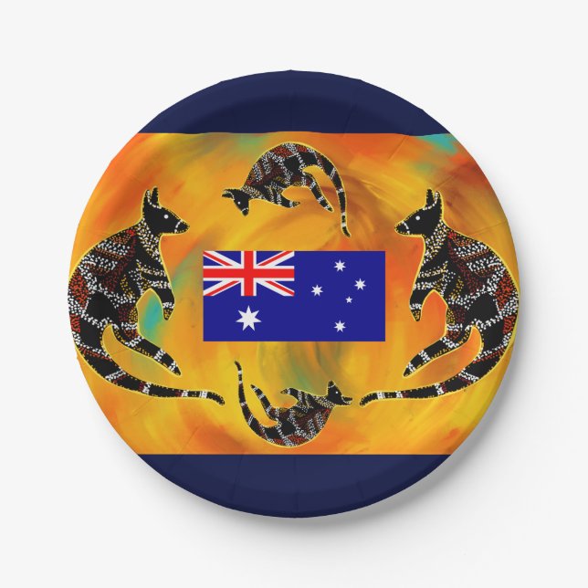 PLATO DE PAPEL ARTE AUSTRALIANO  (Anverso)