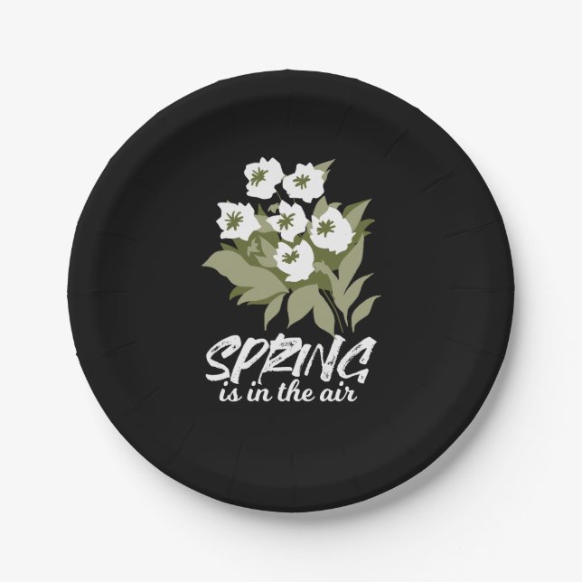 Plato De Papel Arte de Bouquet de primavera fresca - 'La primaver (Anverso)