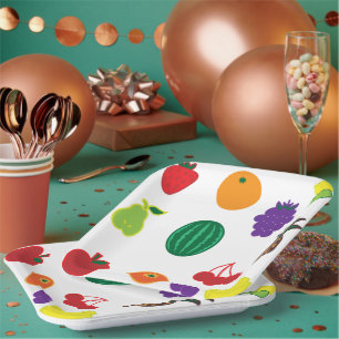 Plato De Papel Arte de frutas