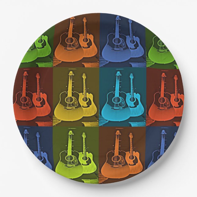 Plato De Papel Arte de guitarra (Anverso)