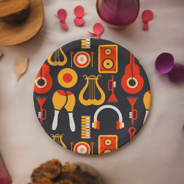 Plato De Papel Arte de instrumentos musicales