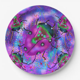 PLATO DE PAPEL ARTE DE LADYBUG