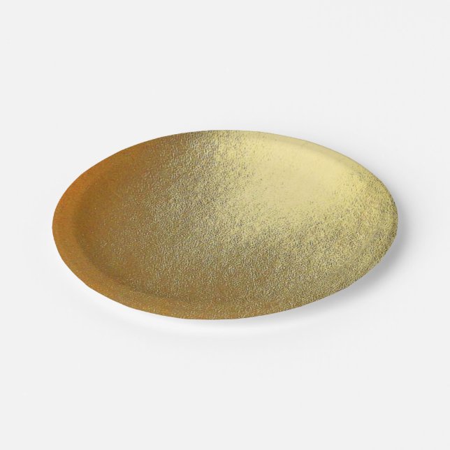 Plato De Papel Arte de oro brillante (Angular)