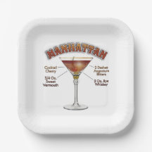 Arte de recetas de cócteles de Manhattan