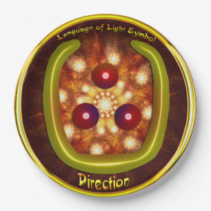 Plato De Papel Arte de símbolo de dirección