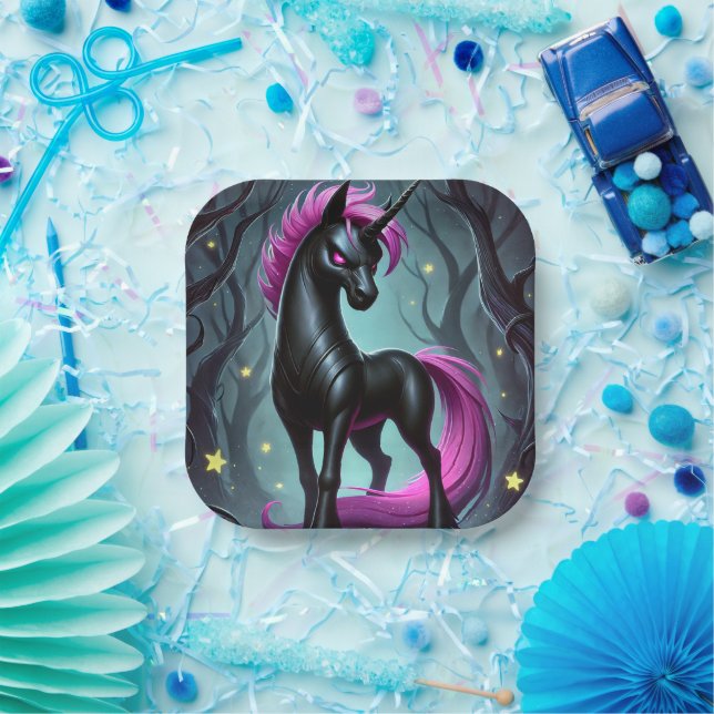 Plato De Papel Arte de Unicorn (Fiesta)