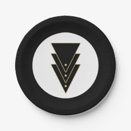 Plato De Papel Arte Deco Moderno Esmoquin