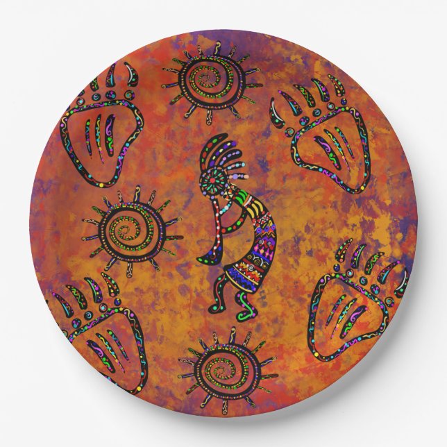 Plato De Papel Arte del desierto de Arizona (Anverso)