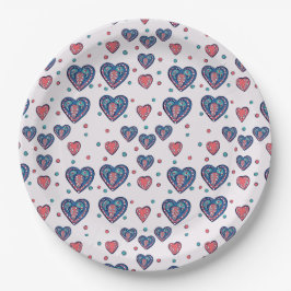 Plato De Papel Arte del Día de San Valentín