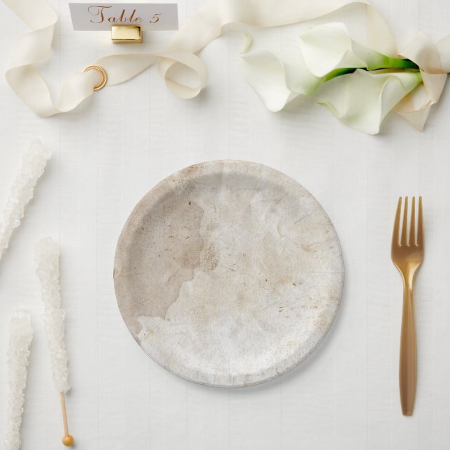 Plato De Papel Arte elegante de arte de estudio de lienzo (Boda)