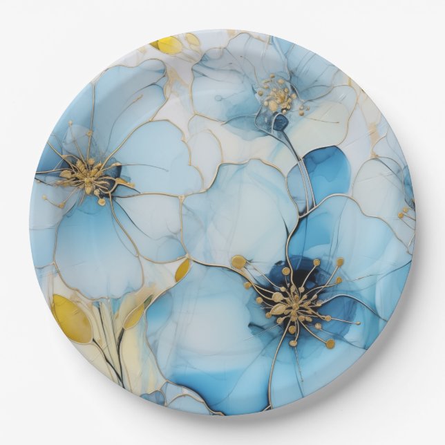 Plato De Papel Arte floral  (Anverso)