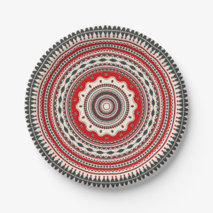 Plato De Papel Arte folclórico rumano