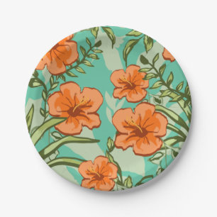 PLATO DE PAPEL ARTE HAWAIIAN